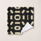 黒のようなアフリカのクバケンテマッドクロス バスタオルセット (ウォッシュタオル)