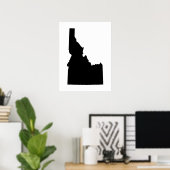 黒のアイダホ州 ポスター (ホームオフィス)