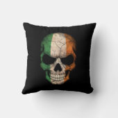 黒のアイルランドの旗のスカル クッション (裏面)