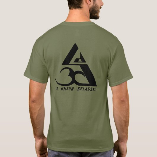 黒のアクションシーケンス。アートバイクロエケショオ Tシャツ (裏面)