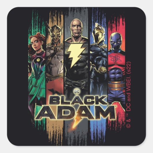 黒のアダムキャラクターストライプをグラフィック スクエアシール (正面)