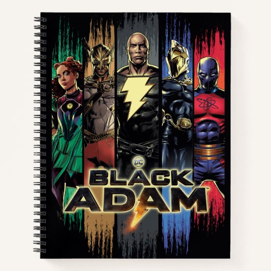 黒のアダムキャラクターストライプをグラフィック ノートブック (正面)