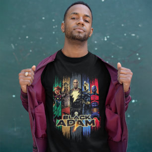 黒のアダムキャラクターストライプをグラフィック Tシャツ