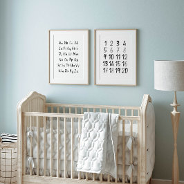 黒のアルファベットと2の数字セット