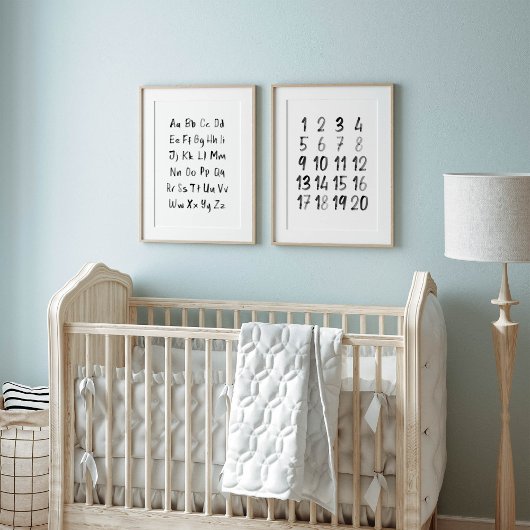 黒のアルファベットと2の数字セット