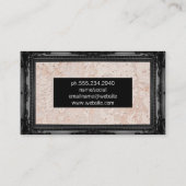 黒のアンティーク枠 |壁テクスチグランジャ 名刺 (裏面)
