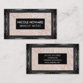 黒のアンティーク枠 |壁テクスチグランジャ 名刺 (正面/裏面)