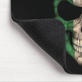 黒のイタリアンな旗のスカル マウスパッド (コーナー)