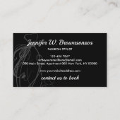 黒のウェディングドレス 結婚式ドレス 名刺 (裏面)