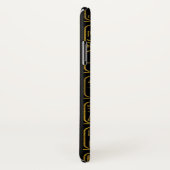 黒のエジプトの古代金ゴールドのヒエログリフ Case-Mate iPhoneケース (裏面/右)