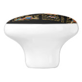 黒のエジプトの絵文字と神 セラミックノブ (側面)