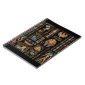 黒のエジプトの絵文字と神 ノートブック (左側)