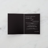 黒のエレガンスなロマンティックな結婚式 カード (内部)