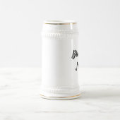 黒のエレガントなスクリプト 結婚式 贈り物 おしゃれ ビールジョッキ (中央)