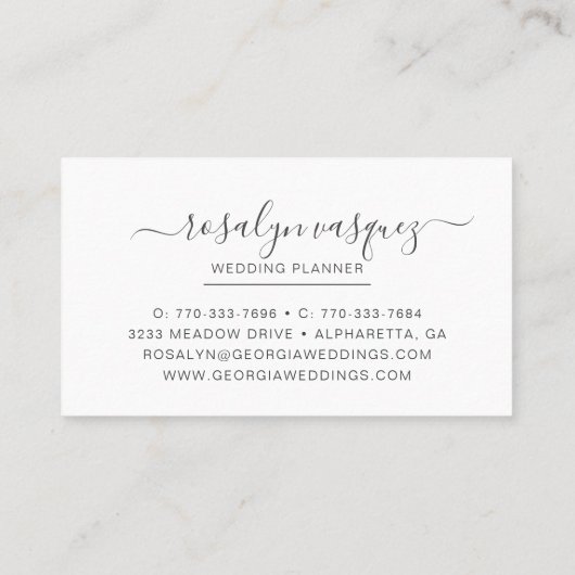 黒のエレガントなヴィンテージの暗い花柄 名刺 (裏面)