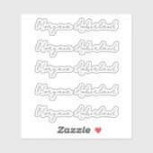 黒のエレガントスクリプト名Officeカットビニル シール (シート)