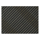 黒のエレガント幾何学的金ゴールドパターン テーブルクロス (正面(横))