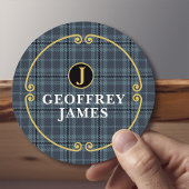 黒のエレガント金ゴールドウィンドウ枠の確認モノグラム ラウンドペーパーコースター