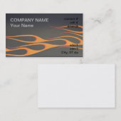 黒のオレンジ炎 名刺 (正面/裏面)