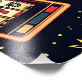 黒のカジノパターン フォトプリント            (角)