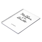 黒のカジュアルな書道の花嫁の母 ノートブック (左側)