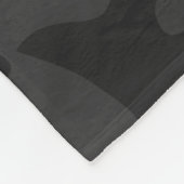 黒のカモフラージュ フリースブランケット (角)