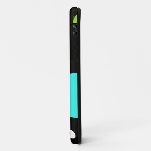 黒のカラフルなおもしろいの大きい水玉模様 Case-Mate iPhoneケース (裏面/左)