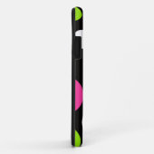 黒のカラフルなおもしろいの大きい水玉模様 Case-Mate iPhoneケース (裏面/右)