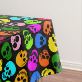 黒のカラフルなスカルパターン テーブルクロス (インサイチュ)