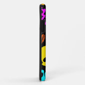 黒のカラフルなスカルパターン Case-Mate iPhoneケース (裏面/右)