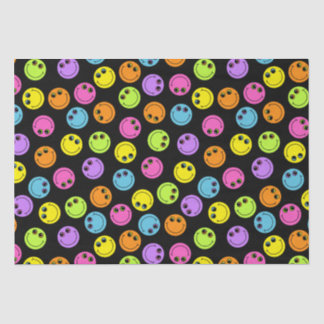 黒のカラフルな顔 薄葉紙