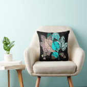 黒のカラフルの葉、水または藤色またはEarthtones クッション (椅子)