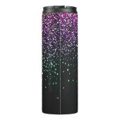 黒のカラフルグリッターアクセント タンブラー (裏面)