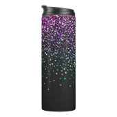 黒のカラフルグリッターアクセント タンブラー (回転右)