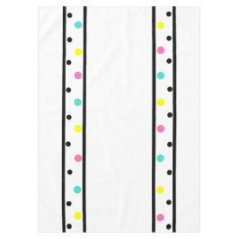 黒のカラフル水玉模様 テーブルクロス