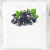 黒のカランツ 長方形シール (バッグ)