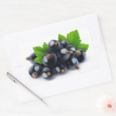 黒のカランツ 長方形シール (封筒)