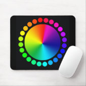 黒のカラーホイール マウスパッド (マウス)