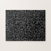 黒のカーブを白くスク無地のロールする ジグソーパズル (横)