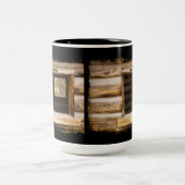 黒のキャビン窓を通り抜け ツートーンマグカップ (中央)