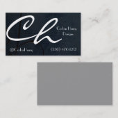 黒のキャンバス名刺 名刺 (正面/裏面)