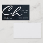 黒のキャンバス名刺 名刺 (正面/裏面)