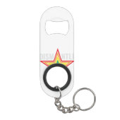 黒のキーチェーンをボトル開口器 キーホルダー栓抜き (裏面)