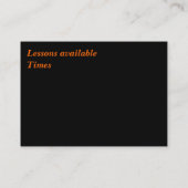 黒のギターの抽象芸術 名刺 (裏面)