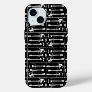 黒のギター iPhone 15ケース