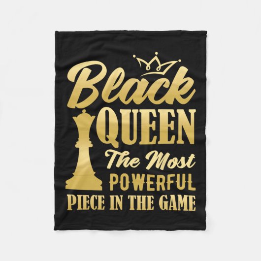 黒のクイーンはゲームで最も強力な作品 フリースブランケット (正面)