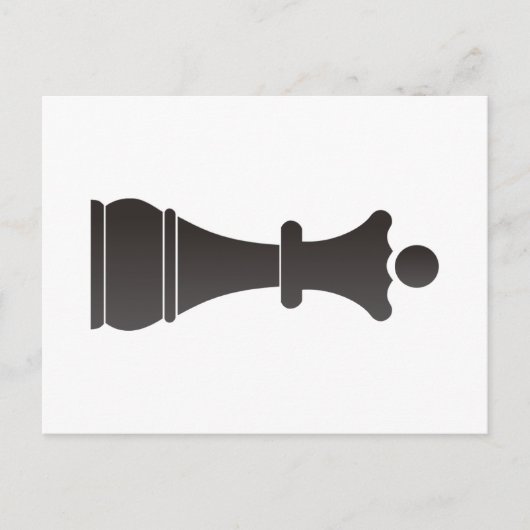 黒のクイーンチェス駒 ポストカード (正面)