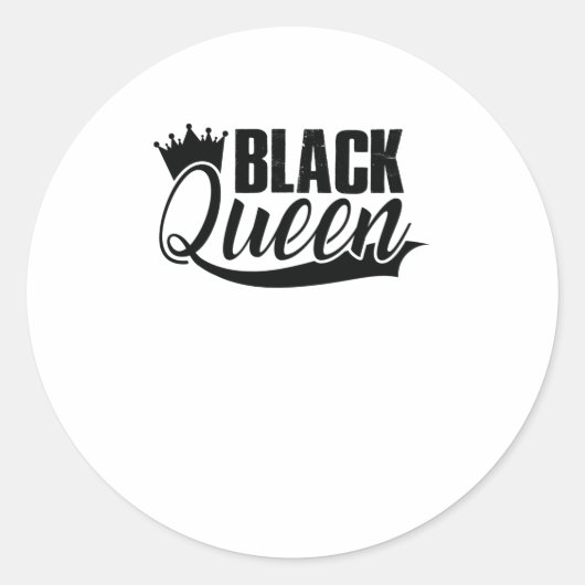 黒のクイーンブラックウーマン(3) ラウンドシール (正面)
