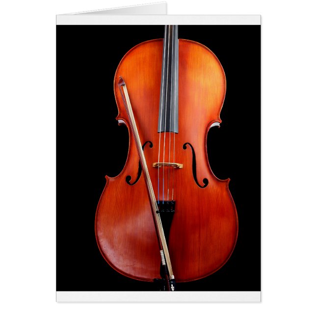 黒のクラシックなチェロ (正面)