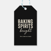 黒のクリスマス「Baking Spirits Bright」ギフトタグ ギフトタグ (正面)